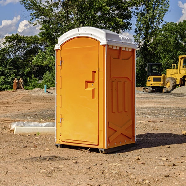 can i customize the exterior of the porta potties with my event logo or branding in Monmouth Iowa